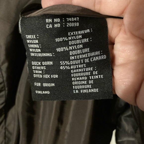 Marc New York Brown Puffer Jacket With Fox Fur Trimmed Hood - Picture 6 of 7